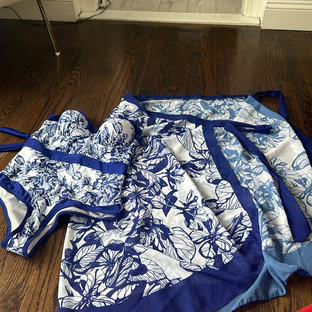 One Piece Swimsuit with Matching Cover Up